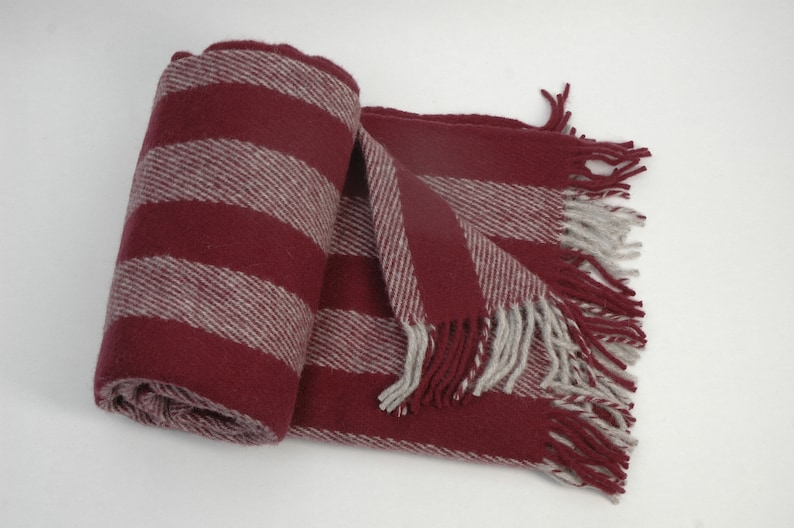 Redgrey throw blanket with fringes Wool throw blanket with fringes Wool blanket Pure wool throw 51/'/'X79/'/'130X200cm Perfect Christmas gift