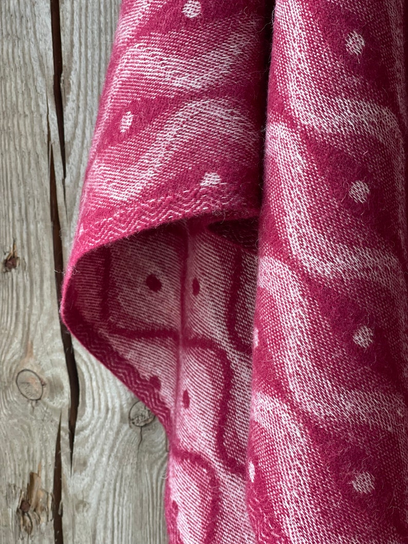 Poncho cape ouvert rouge bordeaux pour femme et homme Poncho couverture en laine de cachemire Bordo image 5