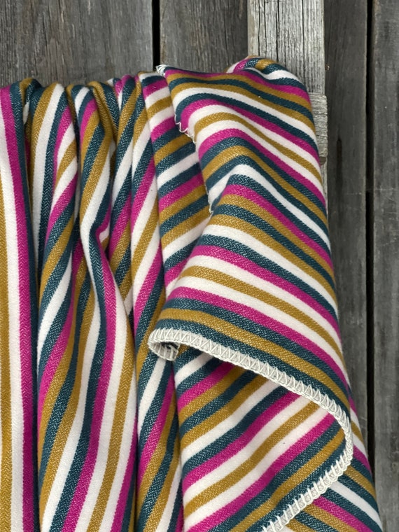 Striped Cotton Throw Blanket Very Soft Light and Breathable Purple navy Blue white mustard Striped Cotton Throw Blanket 55 x79 140x200cm Etsy Canada