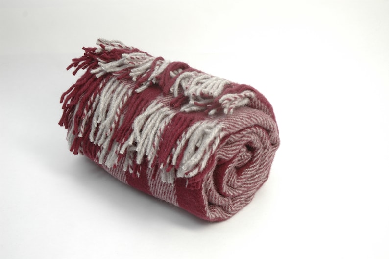 Redgrey throw blanket with fringes Wool throw blanket with fringes Wool blanket Pure wool throw 51/'/'X79/'/'130X200cm Perfect Christmas gift