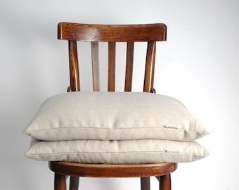 Square size grey linen Buckwheat pillow Buckwheat neck pillow 20"x20"/51x51cm Zero waste Buckwheat neck pillow Ortopedic buckwheat pillows