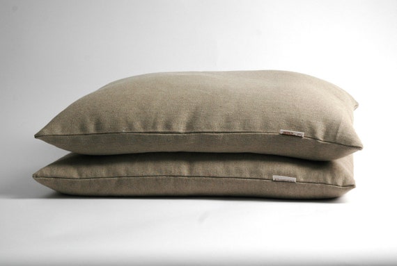 Medium Size Grey Linen Buckwheat Pillow Buckwheat Neck Pillows Etsy