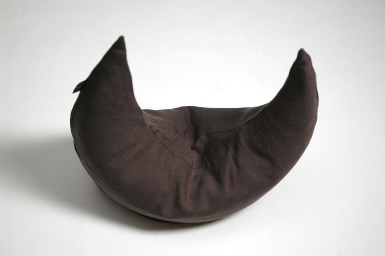 Half Moon Buckwheat Pillow Neck Support Pillow Ortopedic Etsy