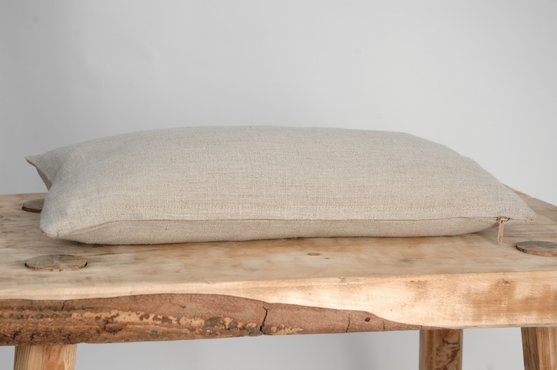 Small buckwheat pillow Natural grey stonewashed linen pillow Etsy