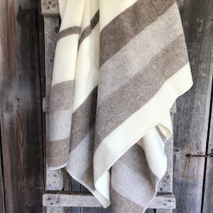 Alpaca wool white/beige/brown stripes throws blankets Alpaca/mohair/lambswool throws blankets 55&#39;&#39;X81&#39;&#39;/140X205cm Christmas gift blanket