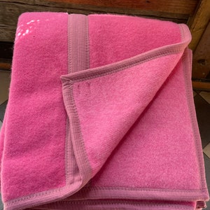 XL size PINK wool blanket Large size Wool blanket Pure lambswool blanket Warm and breathable wool blanket 79''X87''/200X220cm Perfect gift
