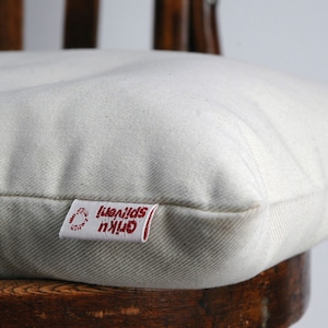 Japanese size milkwhite cotton Buckwheat pillow 14'x20'/35x50cm Ortopedic buckwheat pillow Zero waste buckwheat pillow Buckwheat neck pillow imagen 10