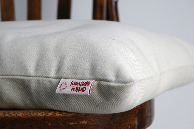 Japanese size milkwhite cotton Buckwheat pillow 14'x20'/35x50cm Ortopedic buckwheat pillow Zero waste buckwheat pillow Buckwheat neck pillow imagen 10