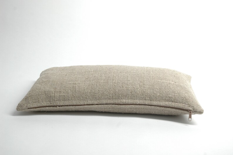 Natural grey burlap linen buckwheat pillow Small buckwheat Etsy