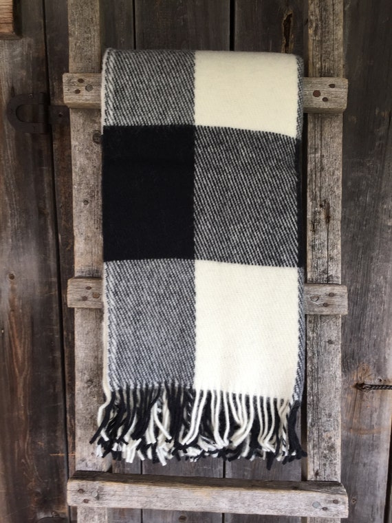 Large black and white throw hotsell