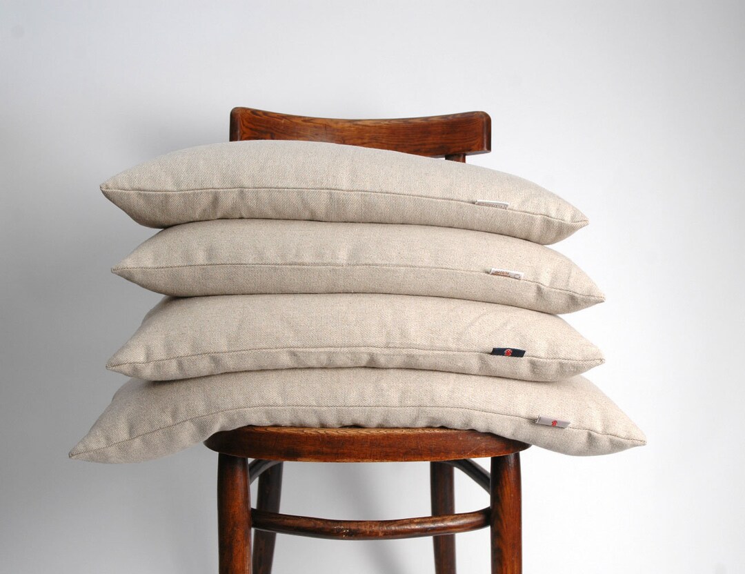 Medium Size Grey Linen Buckwheat Pillow Buckwheat Neck Pillows Etsy