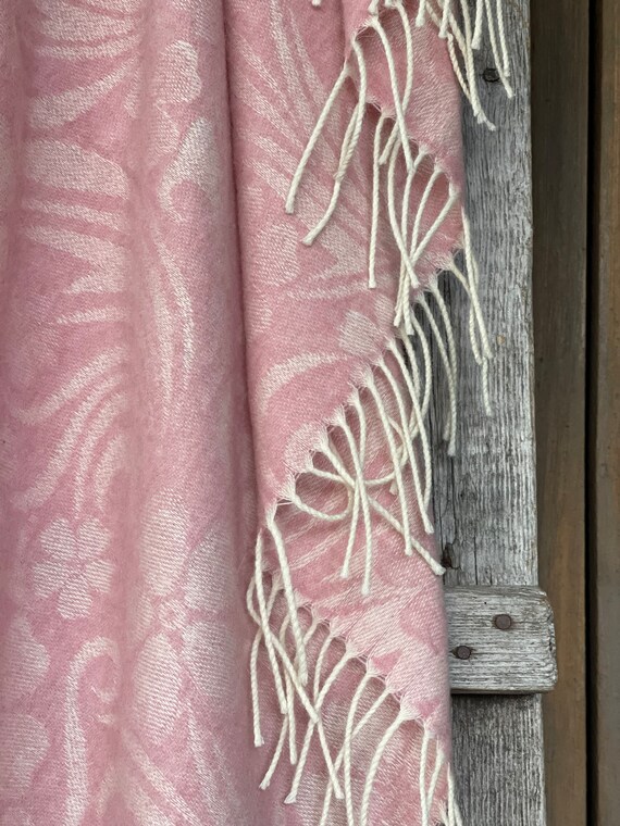 Pink Cashmere Wool Throw Blanket Floral Soft Pink Cashmere merino Wool Mix Throw Blanket Pink Cashmere Wool Sofa Throw 51 x71 130x180cm Etsy UK
