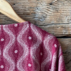 Poncho cape ouvert rouge bordeaux pour femme et homme Poncho couverture en laine de cachemire Bordo image 9