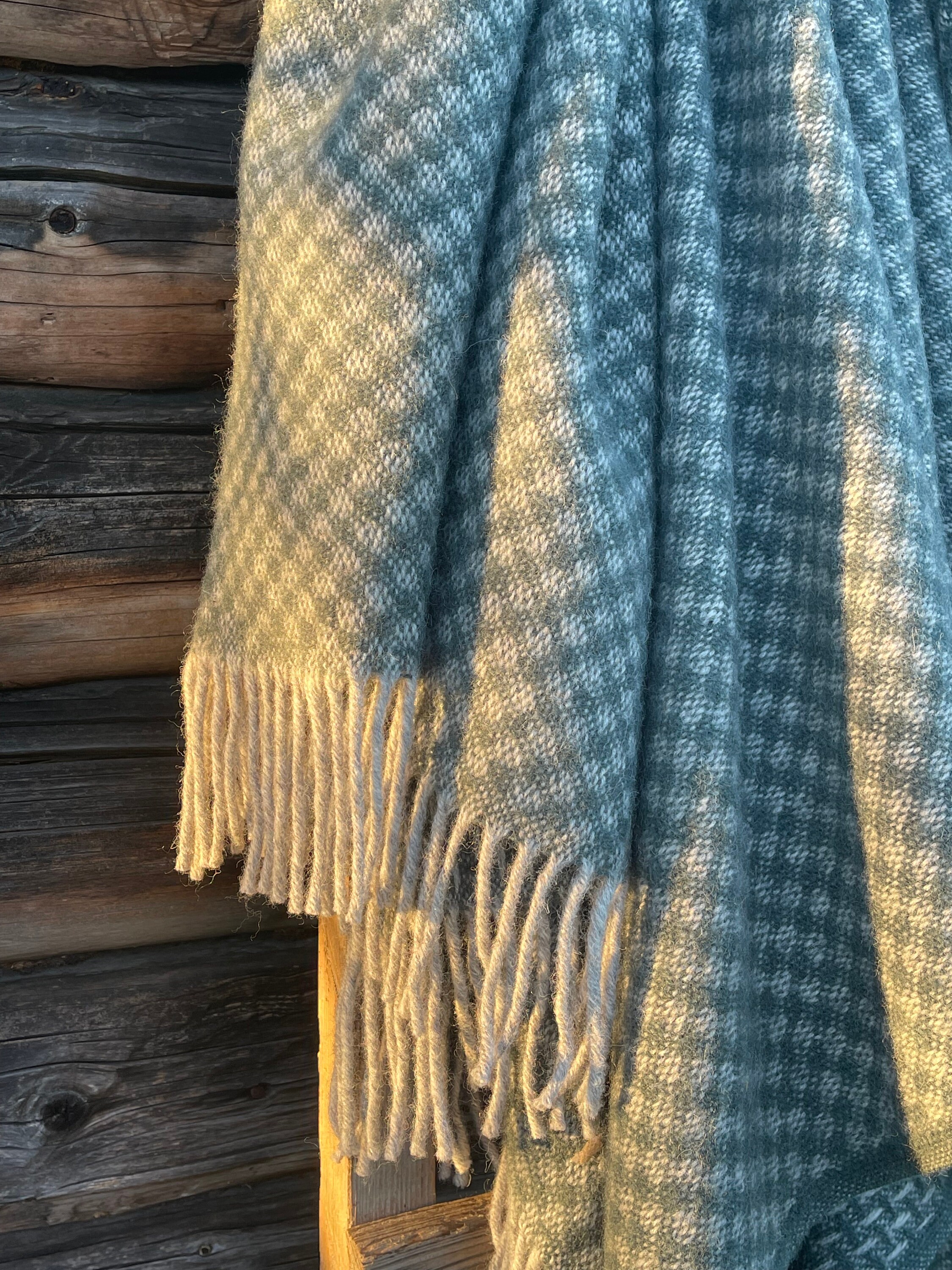 Green Wool Throw Blanket Green/grey Pure Lambswool Throw Etsy UK
