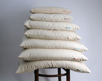 Almohada de trigo sarraceno de algodón blanco leche de tamaño japonés 14'x20'/35 x 50 cm Almohada de trigo sarraceno ortopédica Almohada de trigo sarraceno cero residuos Almohada de cuello de trigo sarraceno