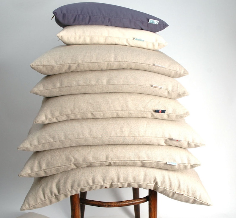 Large Size Natural Grey Linen Buckwheat Pillow Buckwheat Neck Etsy