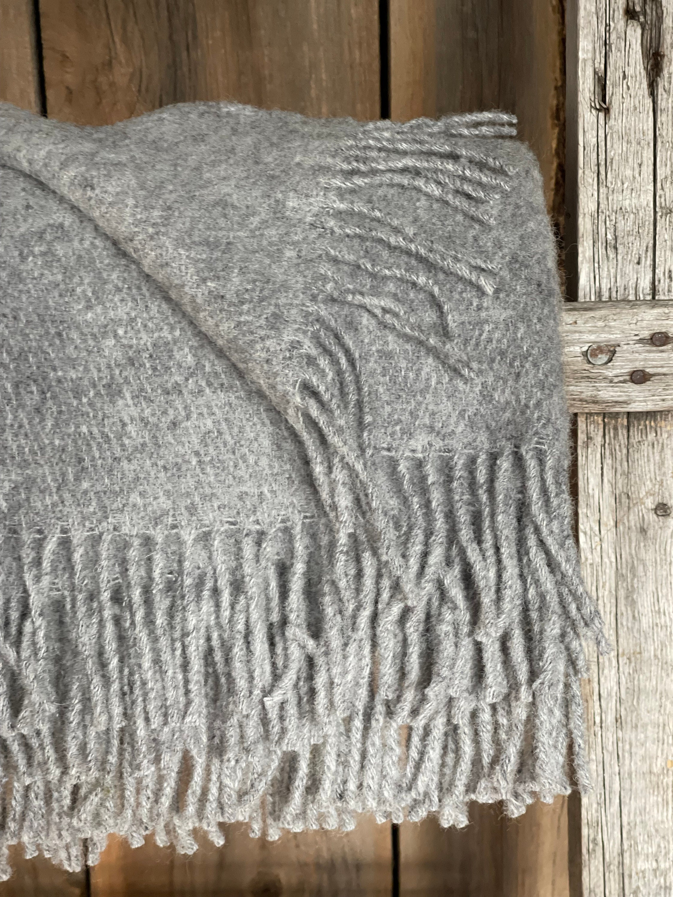 Light grey wool blanket hotsell