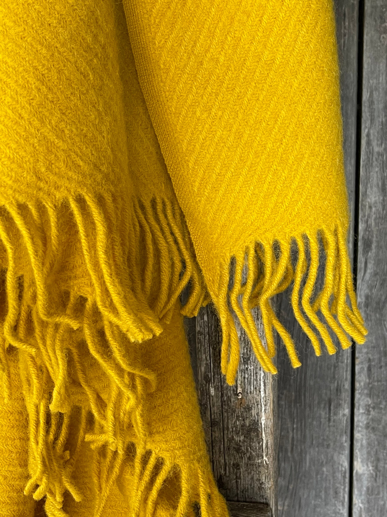 Mustard yellow wool throw blanket Yellow blanket with fringes Etsy