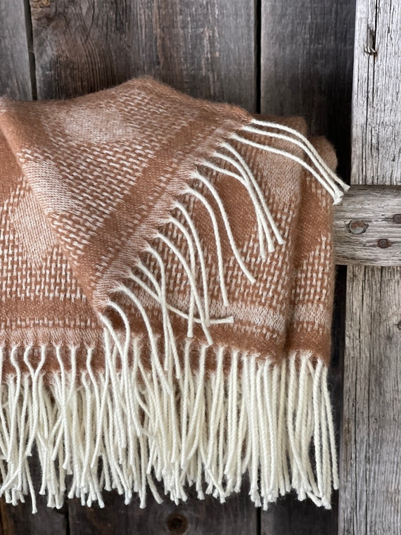 Caramel Brown Merino Wool Throw Blanket Whit Fringes Pure Lambswool Caramel Brown Throw Blanket Wool Sofa Throw Blanket 51 x79 130x200cm Etsy Canada