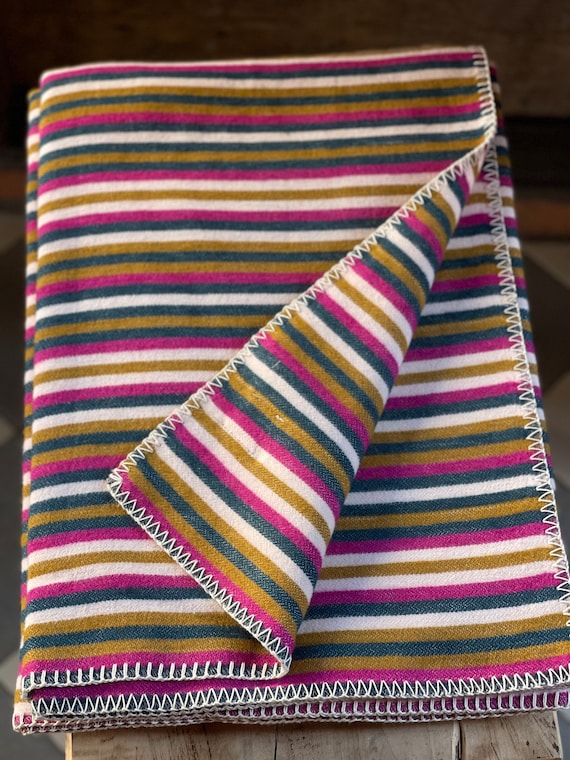 Striped Cotton Throw Blanket Very Soft Light and Breathable Purple navy Blue white mustard Striped Cotton Throw Blanket 55 x79 140x200cm Etsy Canada