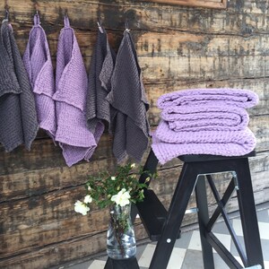 XL Size Linen Waffle Bath Towel Dark Grey Soft Waffle Linen - Etsy