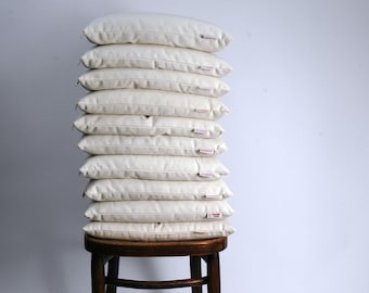 Medium size white cotton Buckwheat pillow Buckwheat neck pillows 16'x20'/40x50cm Zero waste Buckwheat neck pillow Ortopedic buckwheat pillow