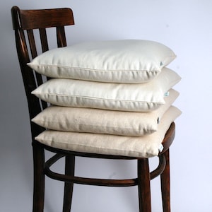 Japanese size milkwhite cotton Buckwheat pillow 14'x20'/35x50cm Ortopedic buckwheat pillow Zero waste buckwheat pillow Buckwheat neck pillow zdjęcie 4