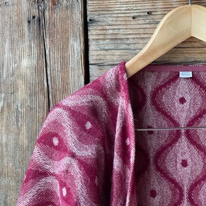 Poncho cape ouvert rouge bordeaux pour femme et homme Poncho couverture en laine de cachemire Bordo image 3