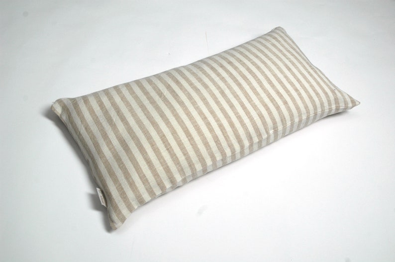 Small Buckwheat Pillow Striped Linen Neck Pillow Travel Etsy