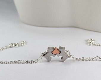 Bijoux pour animal de compagnie, Bracelet deux chiens, Chien de compagnie, Bijoux pour animal de compagnie Initiales, Bracelet pour amoureux des chiens, Bracelet pour chiot Bracelets pour chiot assortis, Mémorial