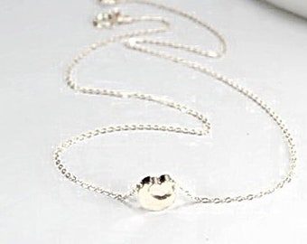 I love you to the moon and back necklace. moon heart jewelry.  moon heart necklace. kids, teen girl birthday gift. small moon charm.Child