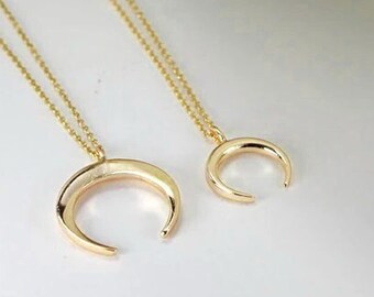 Collana in corno, collana di dichiarazione, gioielli naturali, collana etnica, ciondolo in corno, accessorio rustico, collana terrosa, gioielli unici