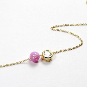 Two Soulmate Necklace ,Opal Pearl Jewelry .Opal Pearl Statement Necklace.Couple Gift. Empath gift, Gift for Sisters. 2 kids Graduation Gift