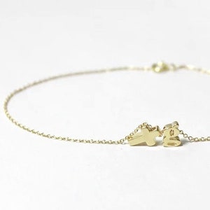 Pulsera cruzada personalizada. Carta de plata u oro, inicial personalizada, bautismo, cumpleaños, regalo religioso, graduación, madre, amistad, su regalo