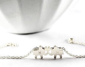 Bracelet éléphant, initiale éléphant, cadeau symbole d'amour. Bijoux porte-bonheur, bracelet pour couple, bijoux animaux. Protection, force, sagesse, cadeau juif