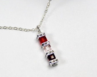 Trois bijoux Birthstones Bar. cadeau pour 3 meilleurs amis bracelet. Minimalist Dainty Custom birthstones Necklace,Rose Gold Birthstone bijoux,