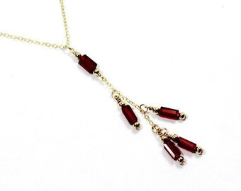 Collana Birthstone Lariat Jewelry.Birthstone Y. Regalo delle damigelle. Regalo di compleanno della migliore amica. Collana Lariat Y.,Matrimoni, Accessorio da sposa