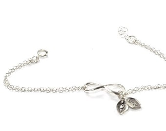 Infinity Bracelet ,Personalized Eternity jewelry,Custom Two Letters. Initial  Infinity Bracelet.Etsy. Infinity Love for Mom. Wife. Sisters