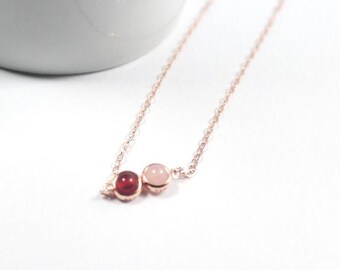 Two Birthstone jewelry,Minimalist  jewelry.custom birthstone,valentine day gift,jewelry for her Anniversary .2 birthstone crystals.two BFF