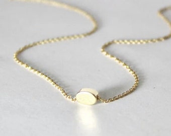 Minimalist necklace, Simple necklace, Sleek necklace, Minimalist jewelry, Elegant necklace, Contemporary, Modern necklace, Dainty necklace,