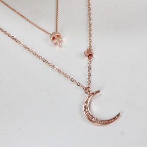 Zodiac Necklace2 Strand Rose Gold Constellation - Etsy