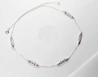 Station Birthstone Necklace, Birthstone Anniversary Gifts.  Engagement Birthstone Customized Bracelet,anniversary gift, Birthstone jewelry