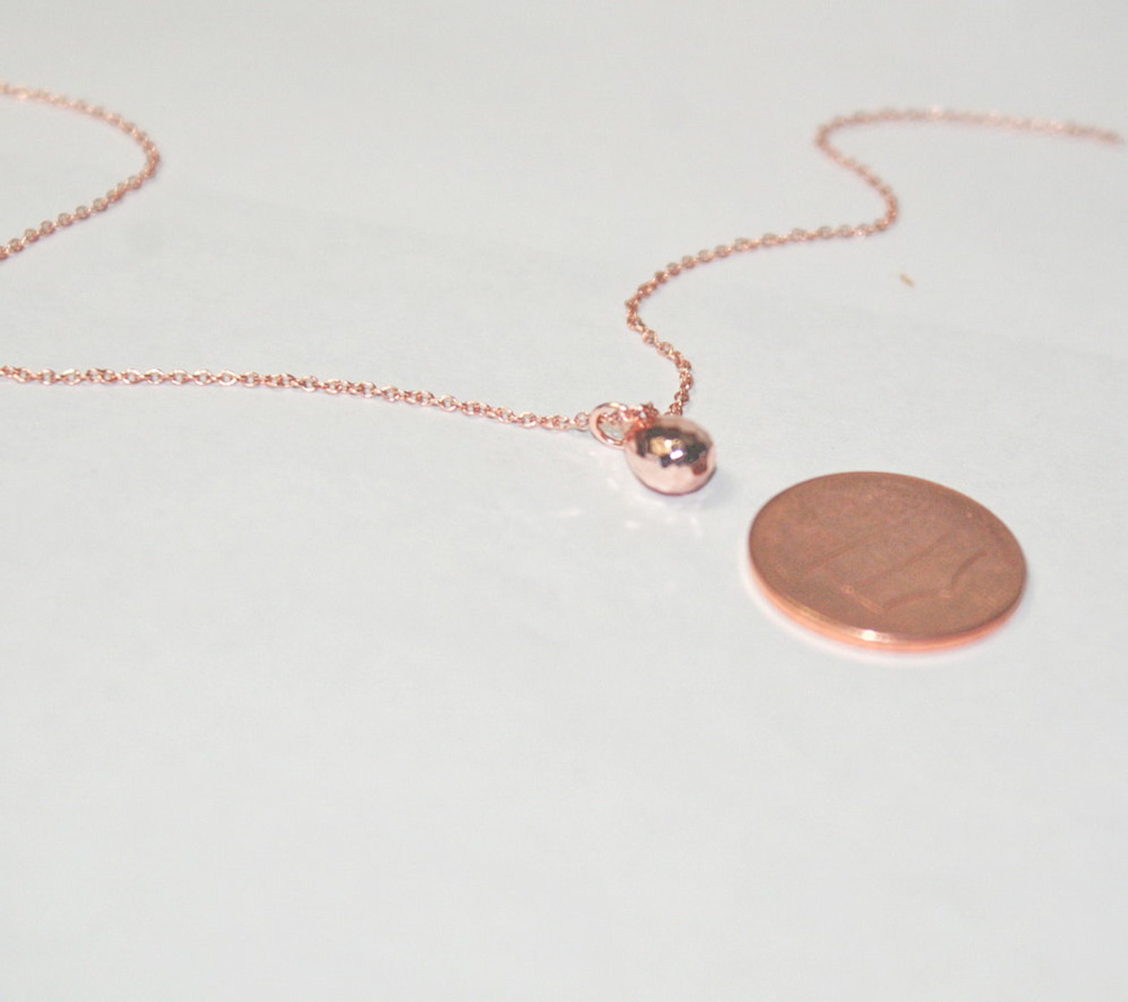 Rose Gold Teardrop Necklace Teardrop Jewelry Rose Gold Drop Etsy