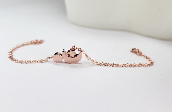 rose gold moon and star necklace