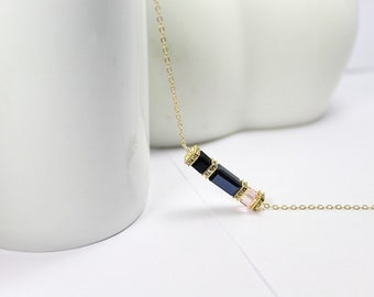 Empath protection necklace .Natural Crystals Jewelry.Black Tourmaline stone. Spiritual Healing Stone Pendant. Healing Crystals bar jewelry