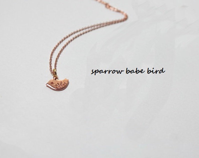 Rose gold bird necklace Clearance