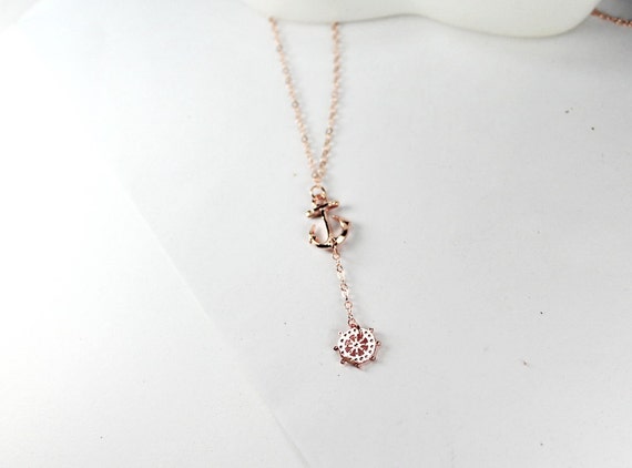 Nautical Anchor Jewelry Rose Gold Wheel Compass Necklaceboat - Ship Wheel Pendant Meaning Nautical Anchor Jewelry Rose Gold Wheel Compass Necklaceboat - Ship Wheel Pendant Meaning