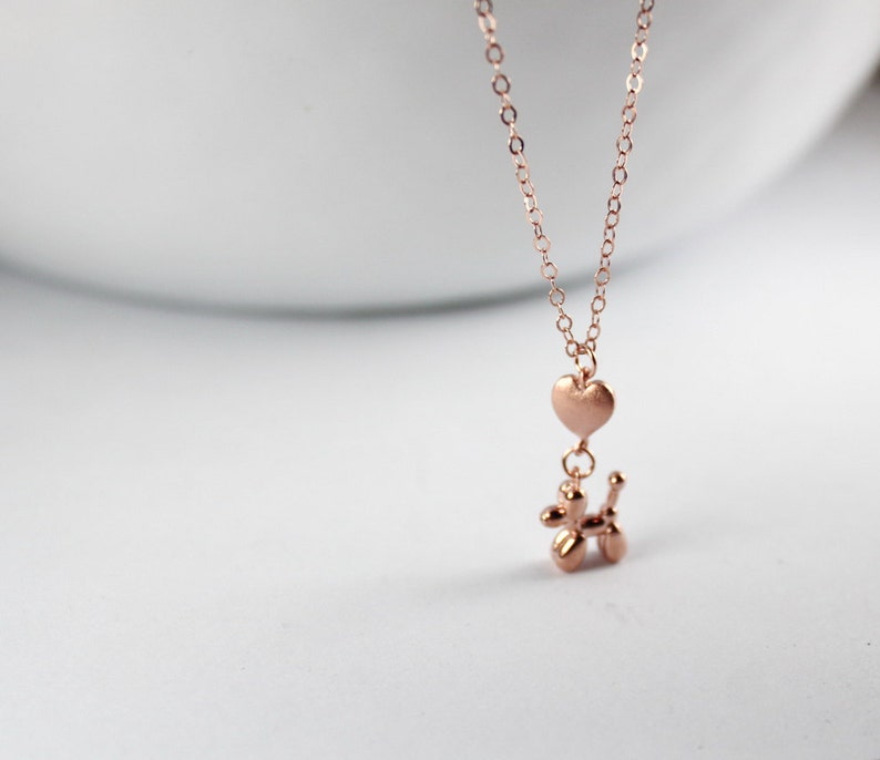 rose gold dog necklace