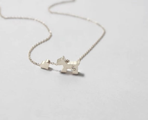 Pet Necklace .Initial dog necklace,Personalized dog jewelry ,Dog lover jewelry, Pet initial necklace, Dog breed jewelry, Dog-themed jewelry