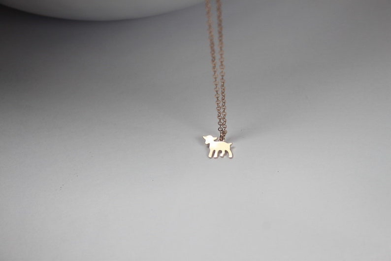 Initial goat necklace, Personalized Pet Goat Jewelry .Farm animal necklace Capra necklace .Horned animal pendant. Silver or gold goat charm image 6
